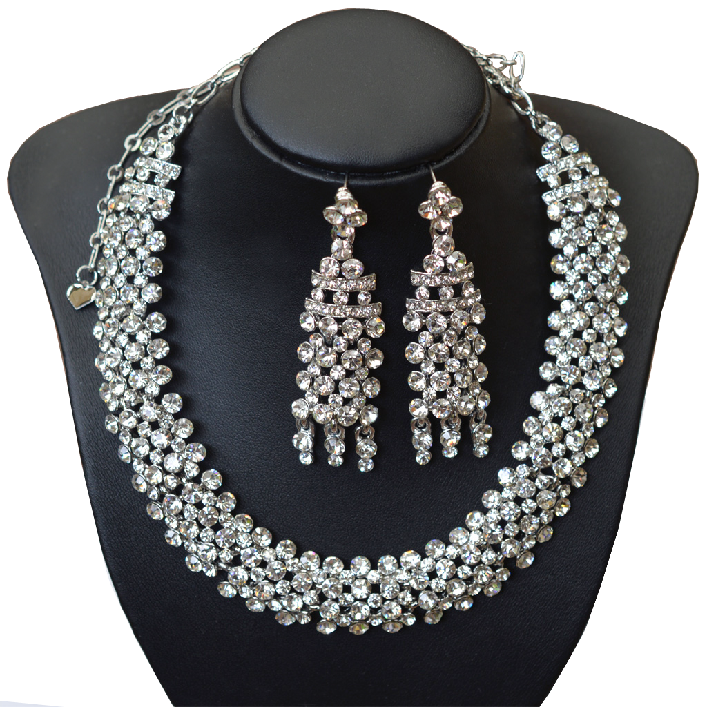 Diamonte Necklace and Earring Set