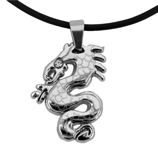 Stainless Steel Chinese Dragon Pendant