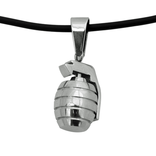 Stainless Steel Grenade Pendant