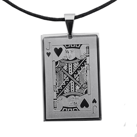 Stainless Steel Jack Card Pendant