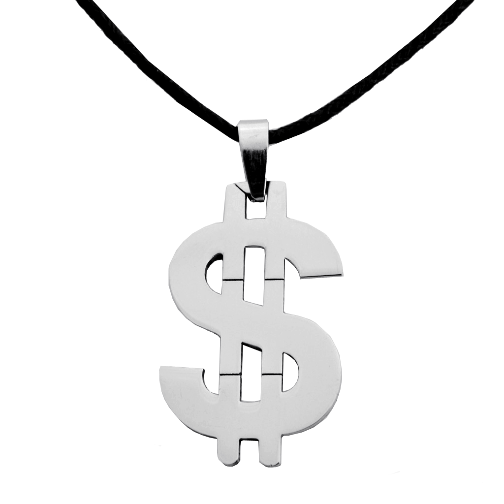 Stainless Steel Dollar Sign Pendant