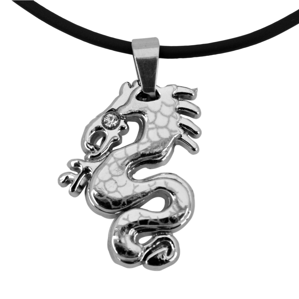 Stainless Steel Chinese Dragon Pendant