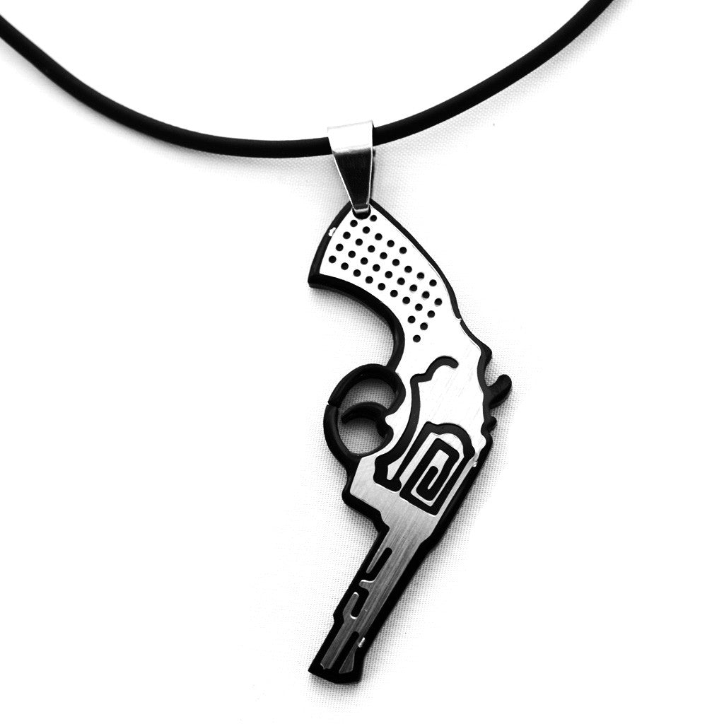 Stainless Steel Pistol Pendant